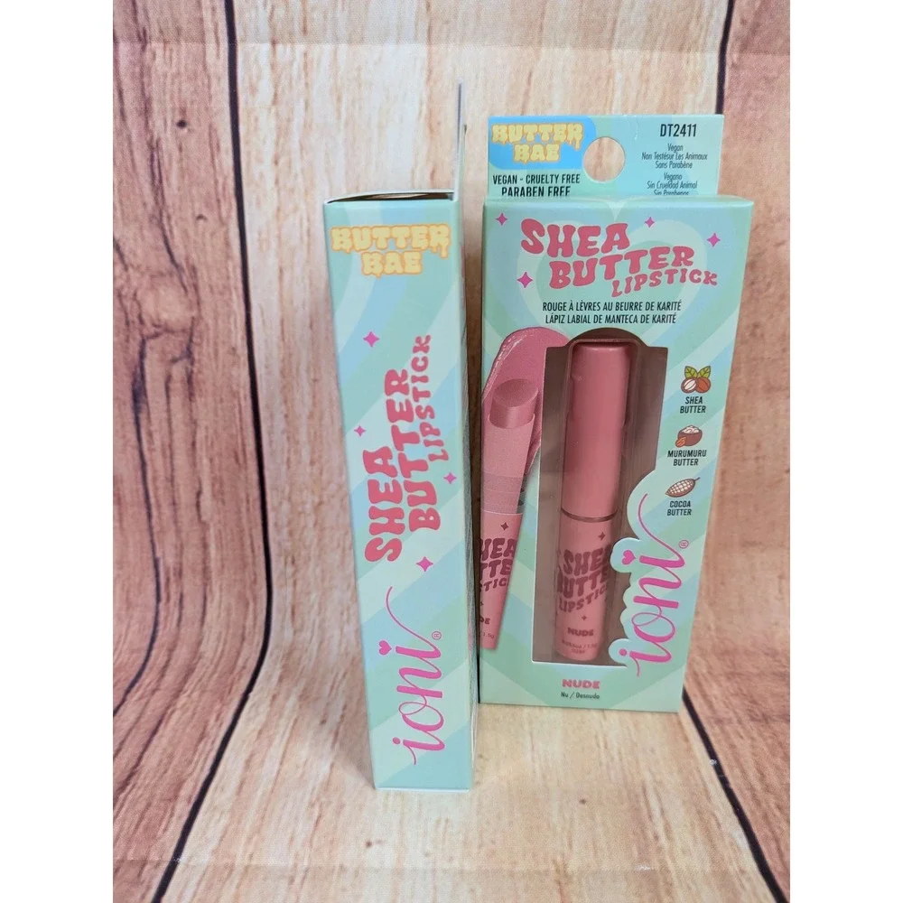 2 PK Ioni Butter Bae Shea Butter Lipstick Nude - Hydrating Buildable Color